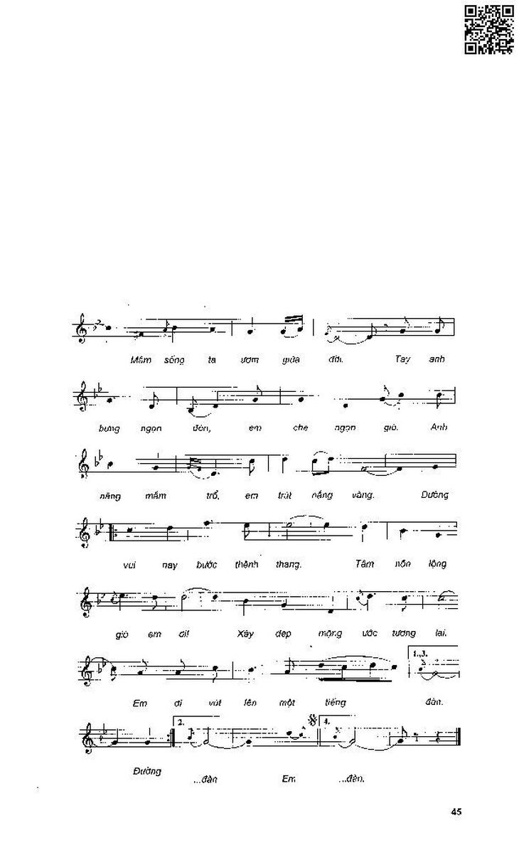 Page 4 of the piano sheet music PDF - Cung đàn mùa xuân by Cao Việt Bách
