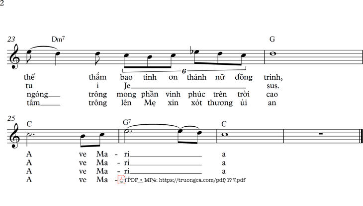 Page 3 of the piano sheet music PDF - Ave Maria by Franz Schubert