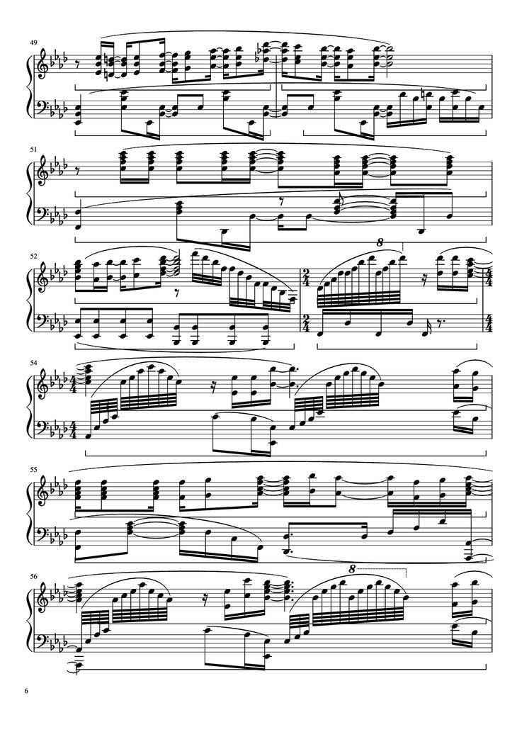 Page 6 of the piano sheet music PDF Piano - Let It Go (Disney