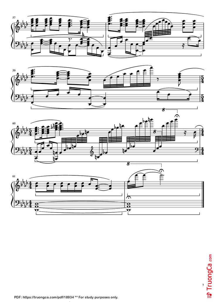 Page 7 of the piano sheet music PDF Piano - Let It Go (Disney