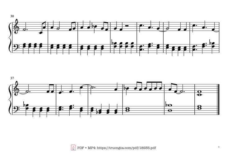 Page 3 of the piano sheet music PDF Piano - Let It Go Piano (kid) by C. Beck