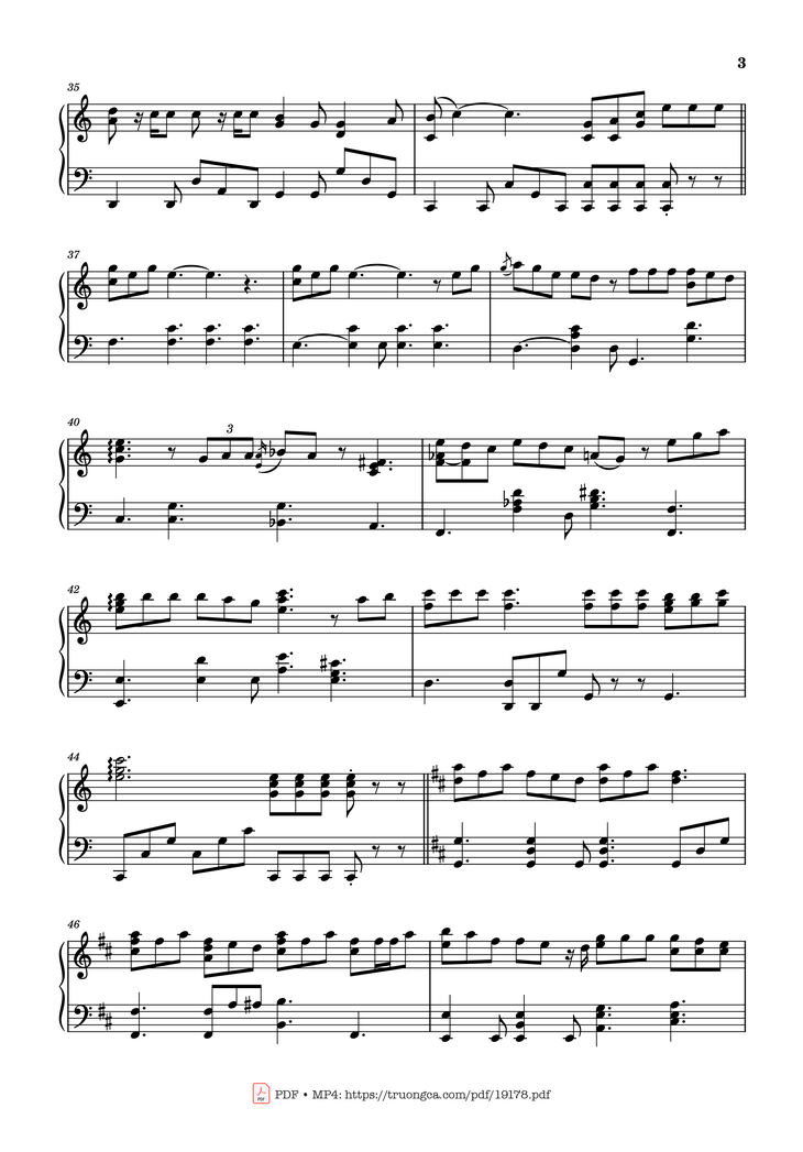 Page 3 of the piano sheet music PDF - Chuyện Đôi Ta Sheet Piano by Emcee L