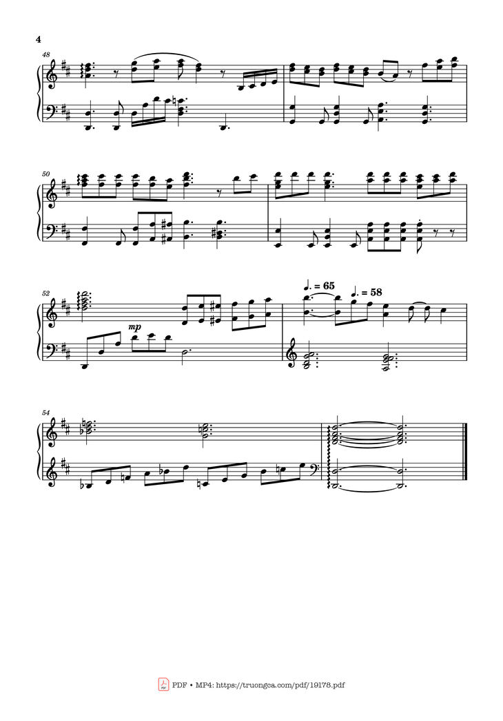 Page 4 of the piano sheet music PDF - Chuyện Đôi Ta Sheet Piano by Emcee L