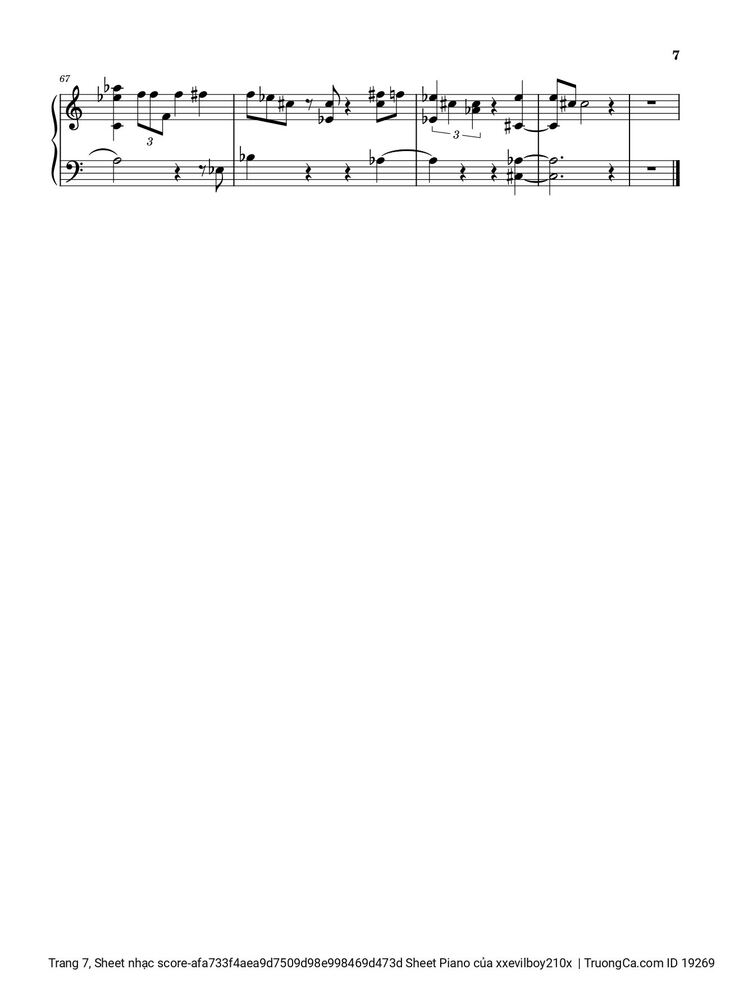 Page 7 of the piano sheet music PDF - Hào Quang Sheet Piano by Xxevilboy210x