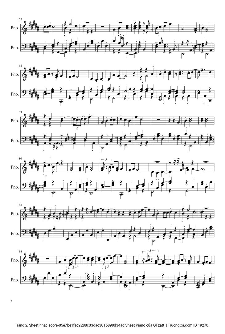 Page 2 of the piano sheet music PDF - Có Tất Cả Nhưng Thiếu Anh Sheet Piano by OFzatt