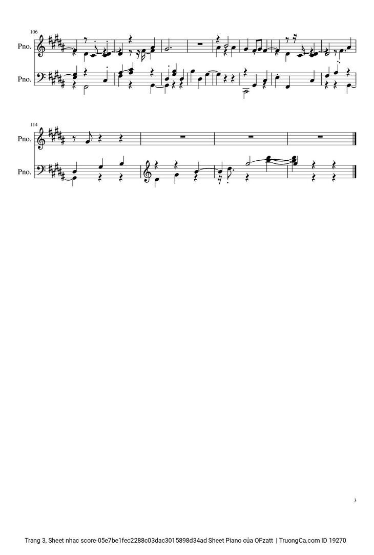 Page 3 of the piano sheet music PDF - Có Tất Cả Nhưng Thiếu Anh Sheet Piano by OFzatt