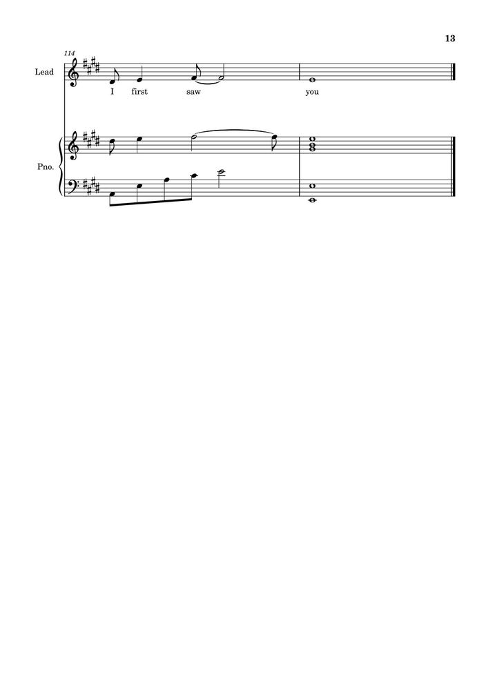 Page 13 of the piano sheet music PDF - Love Story (Taylor
