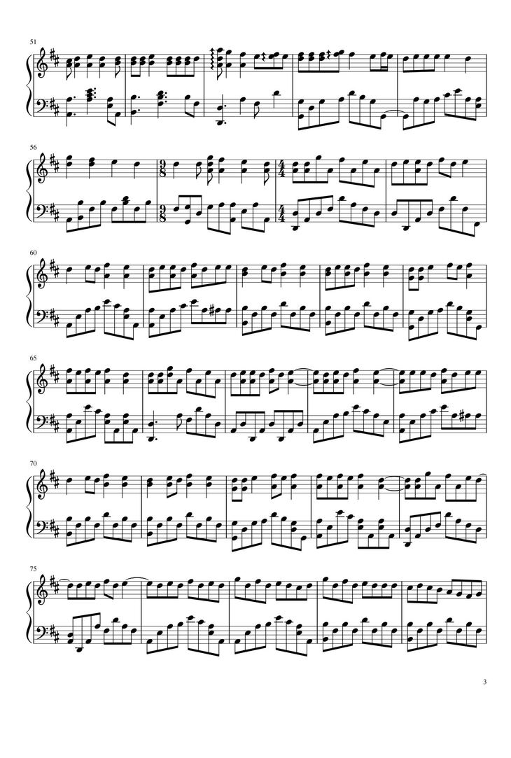 Page 3 of the piano sheet music PDF - Love Story Sheet Piano by Taylor Swift
