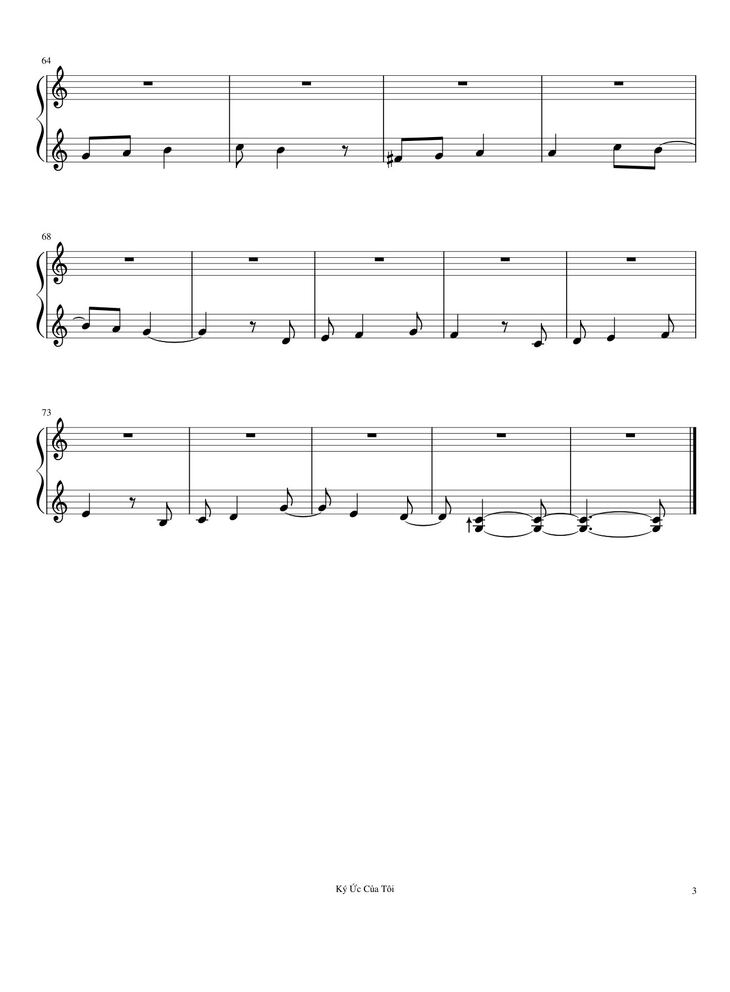 Page 3 of the piano sheet music PDF - Chắp cánh ước mơ Sheet Piano by Haochuvh