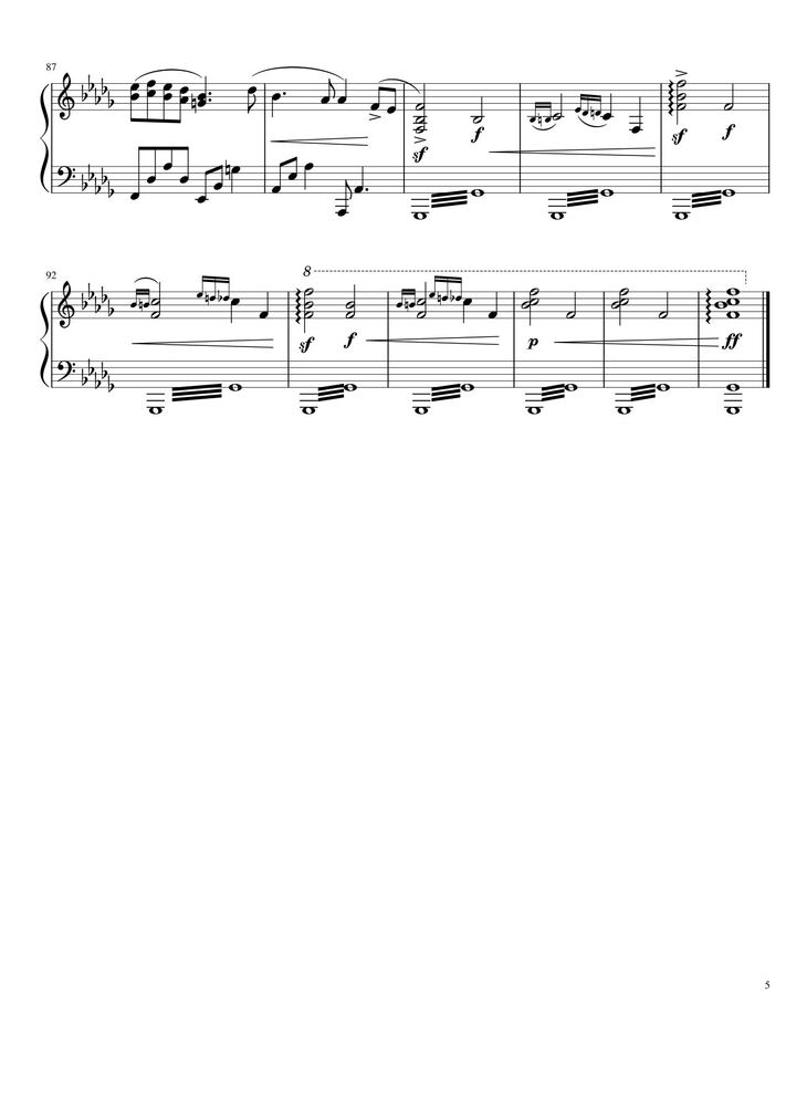 Page 5 of the piano sheet music PDF - Merry Christmas, Mr. Lawrence Sheet Piano by Ryuichi Sakamoto