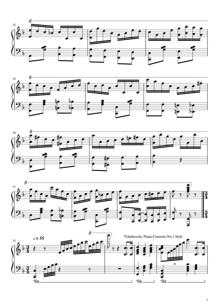 Page 3 of the piano sheet music PDF - Happy Birthday To You Sheet Piano Variations by Hazel Nguyen