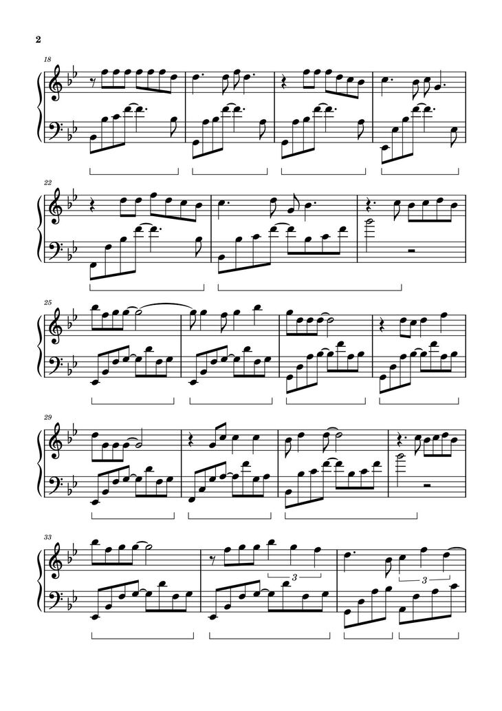 Page 2 of the piano sheet music PDF - Hẹn ước từ hư vô Sheet Piano by Phan Mạnh Quỳnh