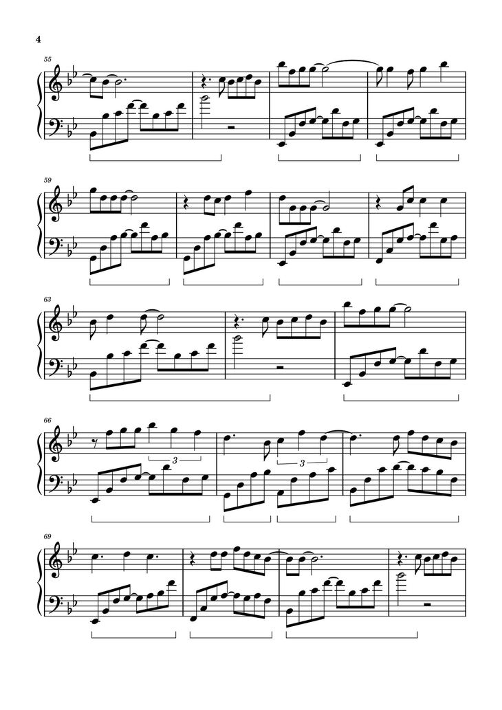 Page 4 of the piano sheet music PDF - Hẹn ước từ hư vô Sheet Piano by Phan Mạnh Quỳnh