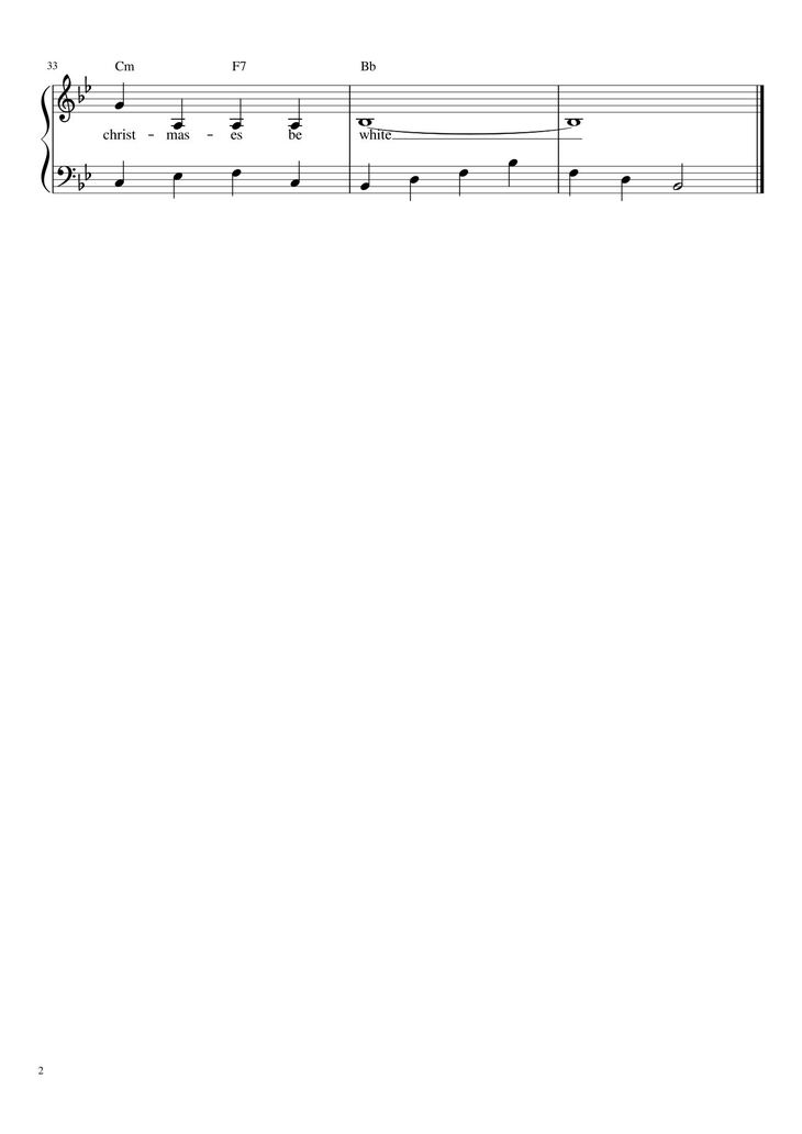 Page 2 of the piano sheet music PDF - White Christmas Sheet Piano by Johannaelvira01