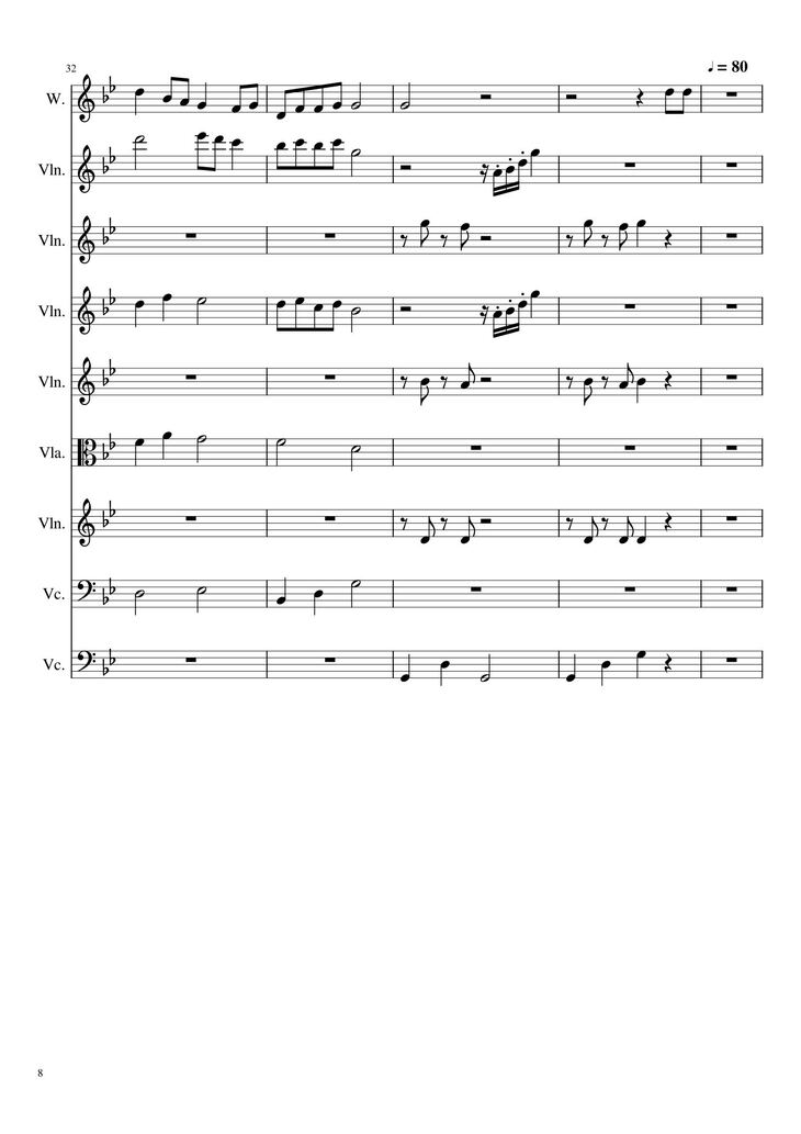 Page 8 of the piano sheet music PDF - Cao Cung lên, Sheet hợp xướng Violin by Hoài Đức