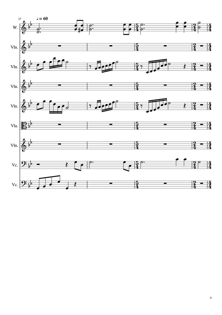 Page 9 of the piano sheet music PDF - Cao Cung lên, Sheet hợp xướng Violin by Hoài Đức