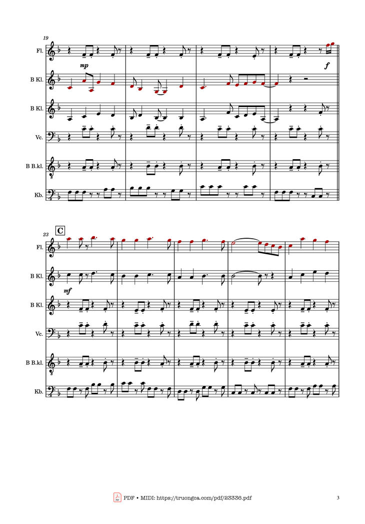 Page 3 of the piano sheet music PDF - Mary
