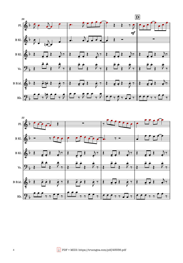 Page 4 of the piano sheet music PDF - Mary