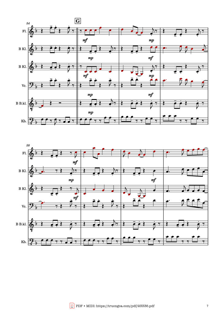 Page 7 of the piano sheet music PDF - Mary