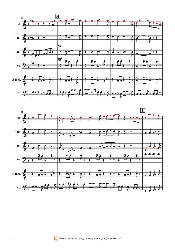 Page 8 of the piano sheet music PDF - Mary