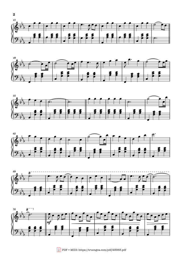 Page 2 of the piano sheet music PDF - Idea 22 Sheet Piano by Gibran Alcocer