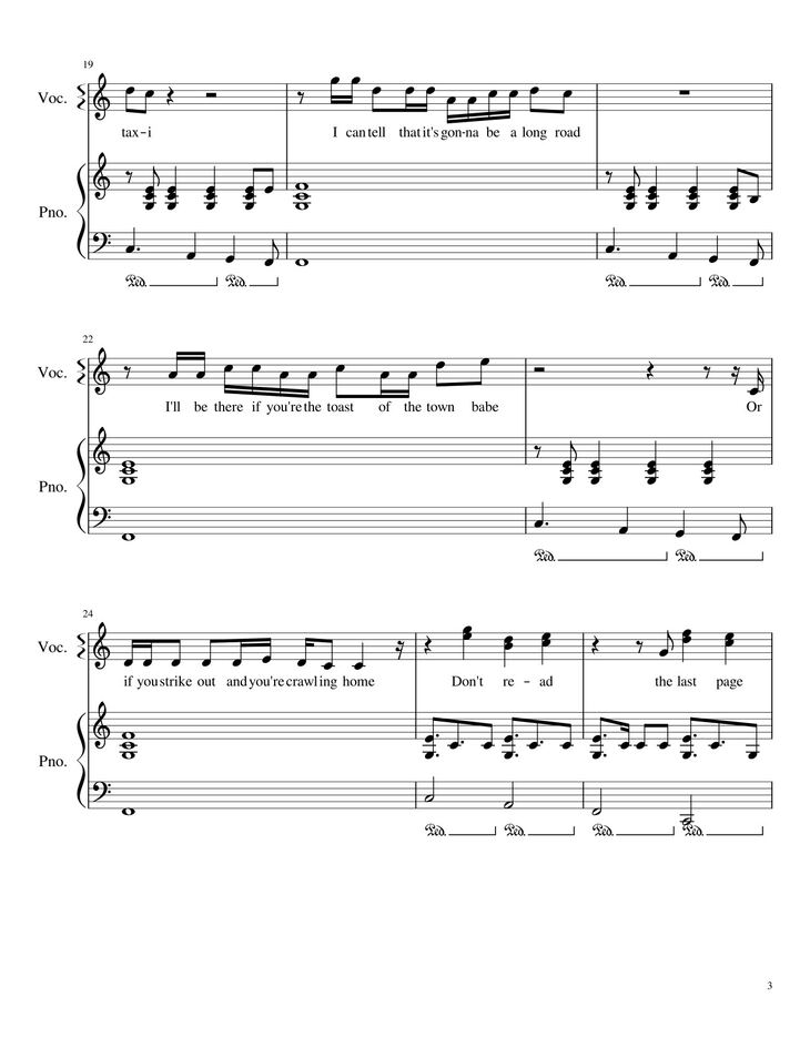 Page 3 of the piano sheet music PDF - New Year