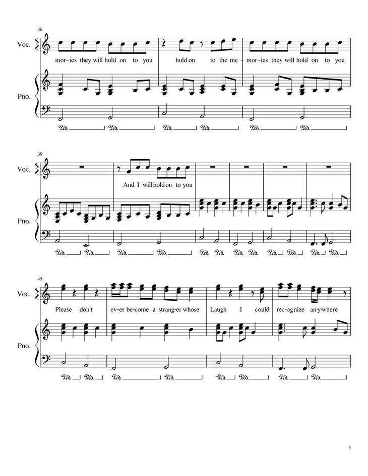 Page 5 of the piano sheet music PDF - New Year