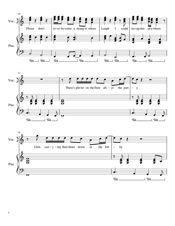 Page 6 of the piano sheet music PDF - New Year