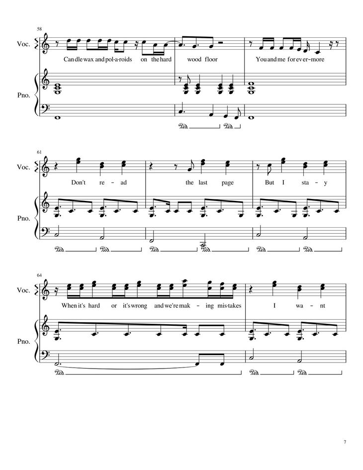 Page 7 of the piano sheet music PDF - New Year