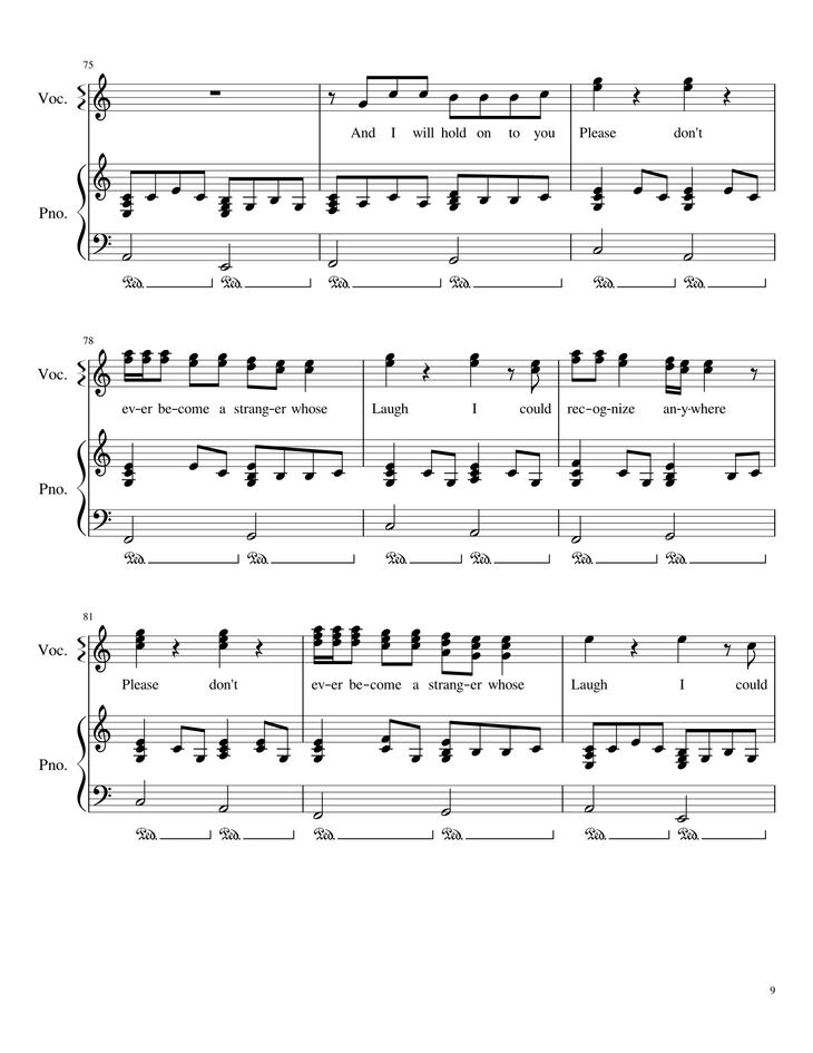 Page 9 of the piano sheet music PDF - New Year