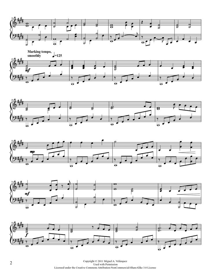 Page 2 of the piano sheet music PDF - You Are My All in All Sheet Piano by Dennis L. Jernigan