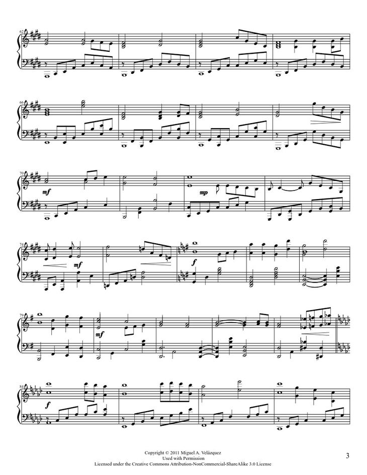 Page 3 of the piano sheet music PDF - You Are My All in All Sheet Piano by Dennis L. Jernigan