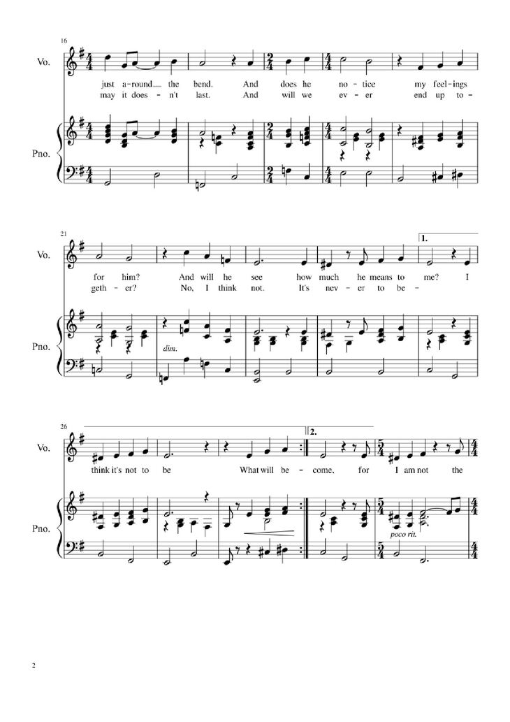 Page 2 of the piano sheet music PDF - Sally