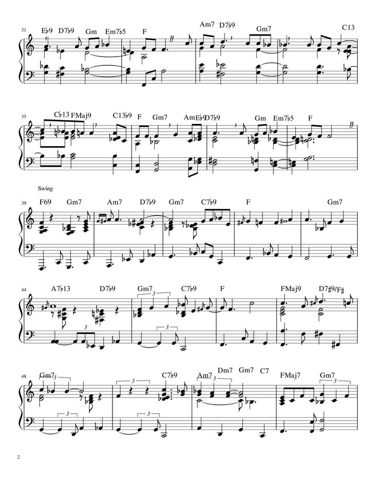 Page 2 of the piano sheet music PDF - Chirstmas Music Mashup Sheet Piano by Bapokin