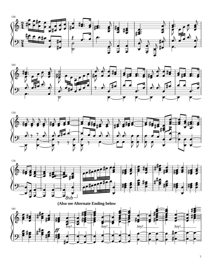 Page 7 of the piano sheet music PDF - Chirstmas Music Mashup Sheet Piano by Bapokin