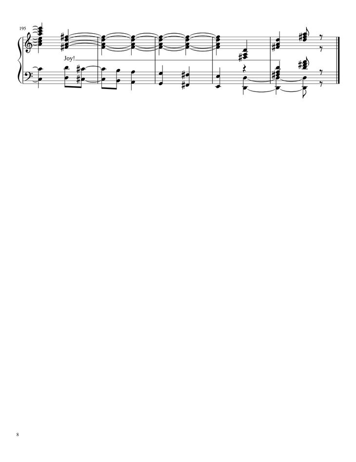 Page 8 of the piano sheet music PDF - Chirstmas Music Mashup Sheet Piano by Bapokin