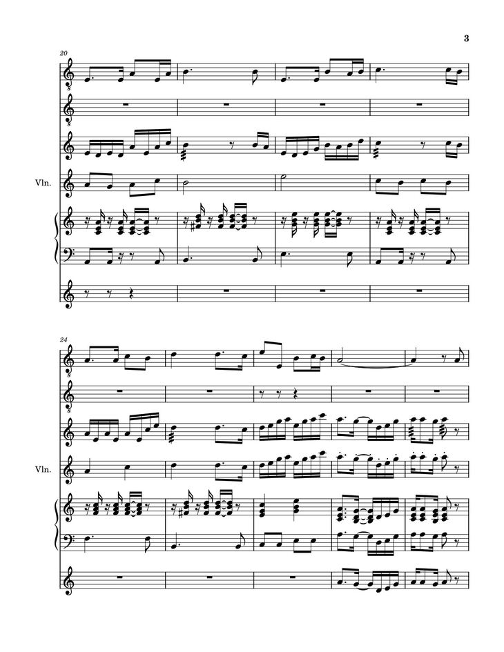 Page 3 of the piano sheet music PDF Piano Guitar Tab - Hiến Lễ Tình Yêu (hợp xướng Guitar, Harp, Violin, Piano, Xylophone) by Lm. Hoài Bắc