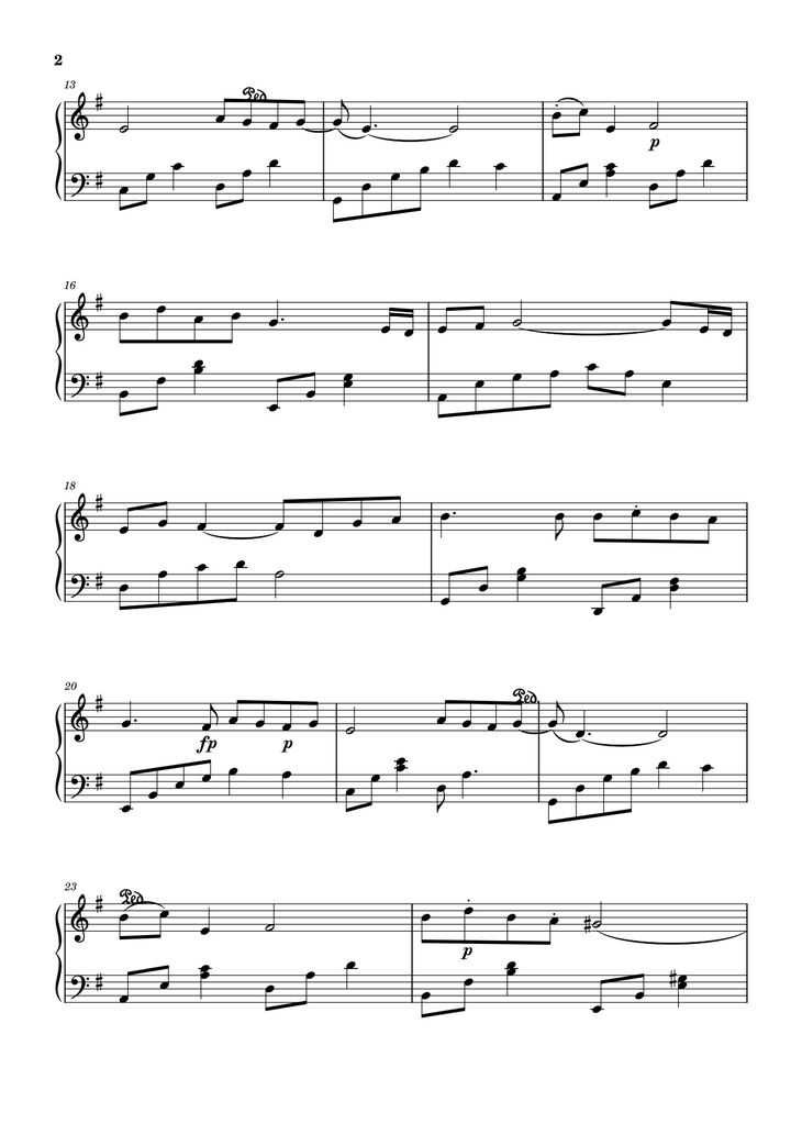 Page 2 of the piano sheet music PDF - Sài Gòn đau lòng quá Sheet Piano by Hứa Kim Tuyền