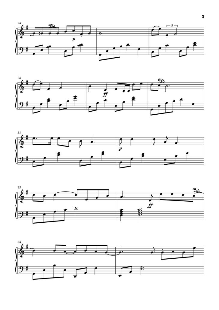 Page 3 of the piano sheet music PDF - Sài Gòn đau lòng quá Sheet Piano by Hứa Kim Tuyền