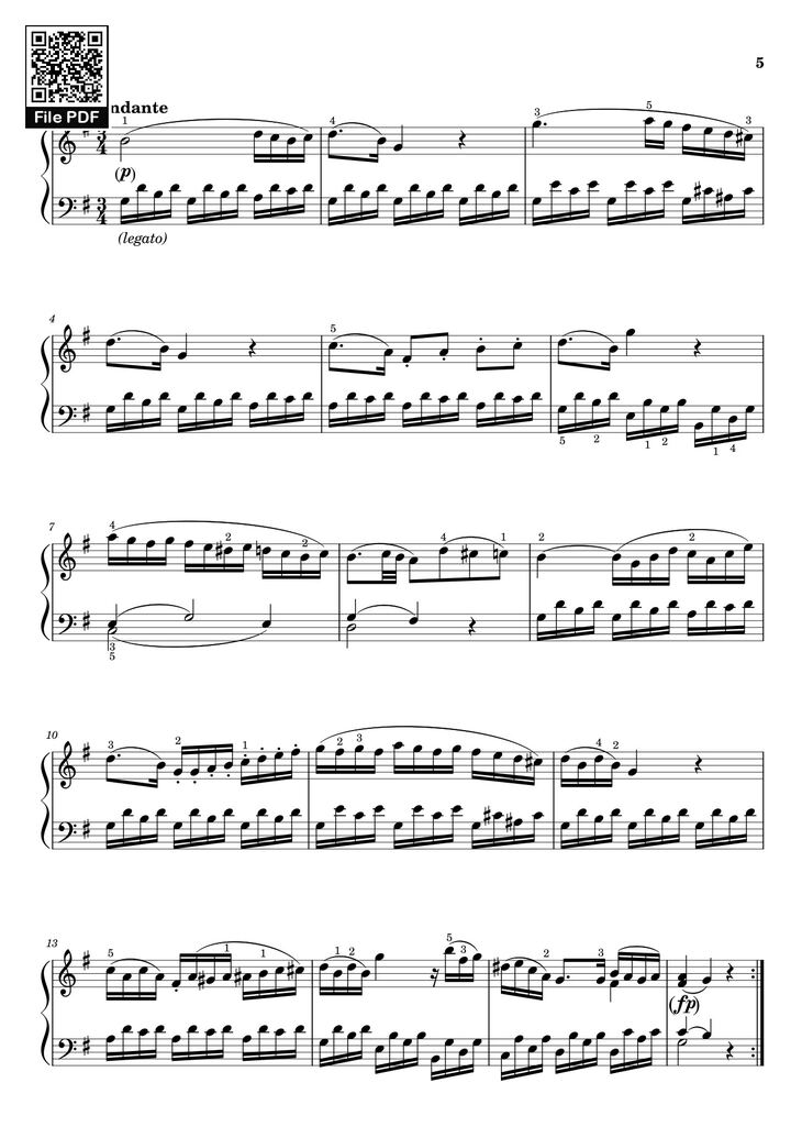 Page 1 of the piano sheet music PDF - Sonata I  Sheet Piano by Man with No Name