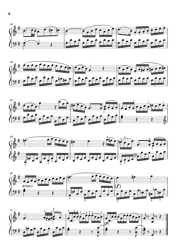 Page 4 of the piano sheet music PDF - Sonata I  Sheet Piano by Man with No Name