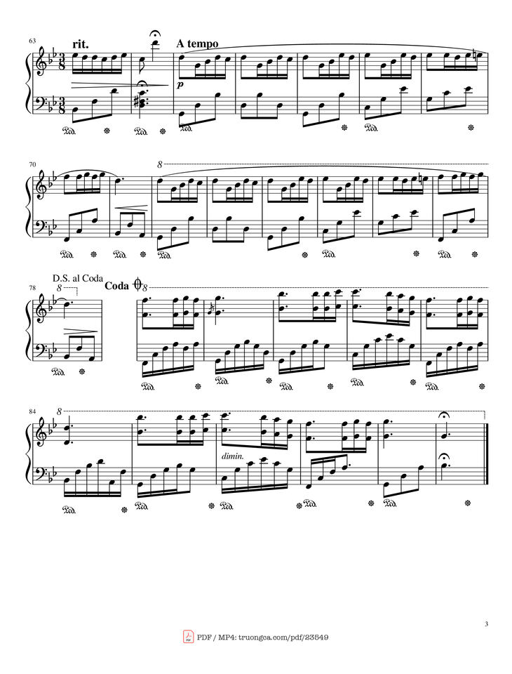 Page 3 of the piano sheet music PDF - Mariage d