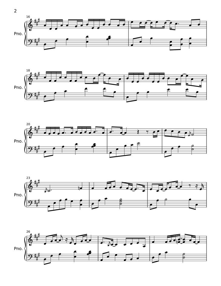 Page 2 of the piano sheet music PDF - Lời Tạm Biệt Chưa Nói Sheet Piano by Bastet-Cehmet
