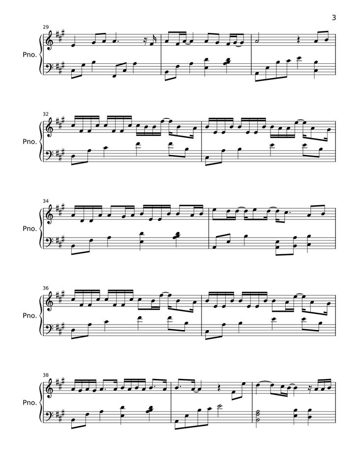Page 3 of the piano sheet music PDF - Lời Tạm Biệt Chưa Nói Sheet Piano by Bastet-Cehmet