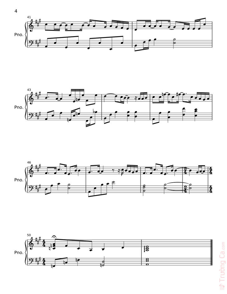 Page 4 of the piano sheet music PDF - Lời Tạm Biệt Chưa Nói Sheet Piano by Bastet-Cehmet