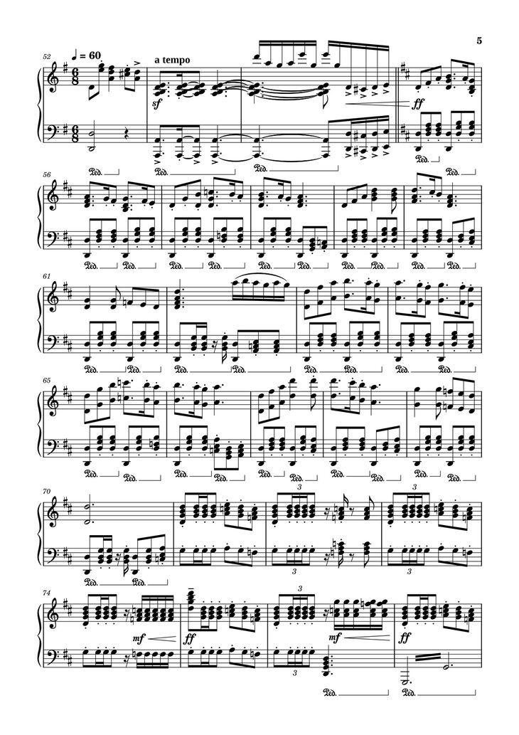 Page 5 of the piano sheet music PDF - Kiki