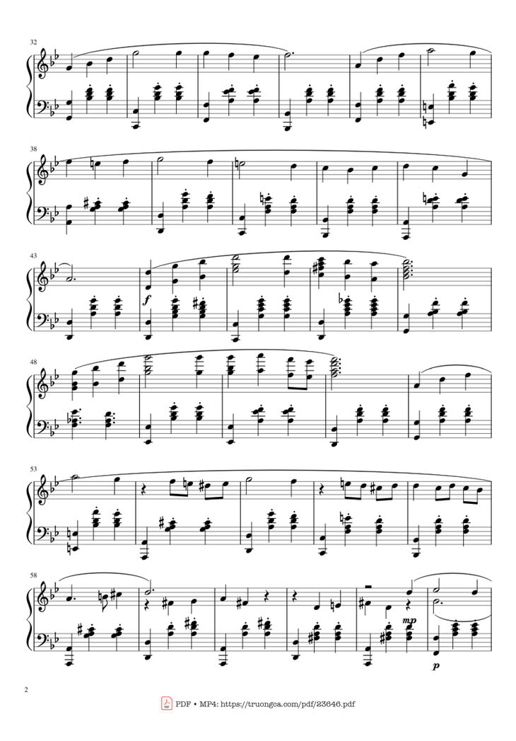 Page 2 of the piano sheet music PDF - Howl