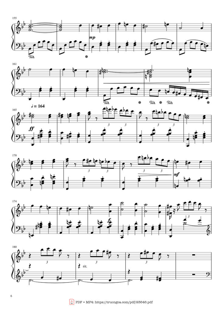 Page 6 of the piano sheet music PDF - Howl