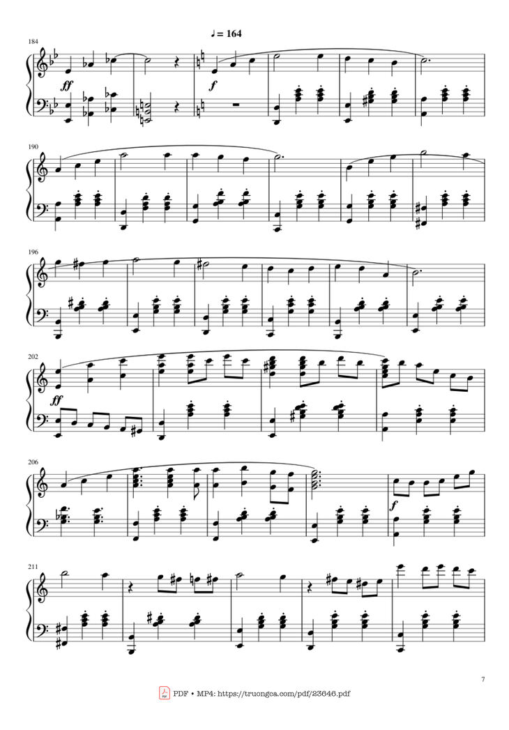 Page 7 of the piano sheet music PDF - Howl