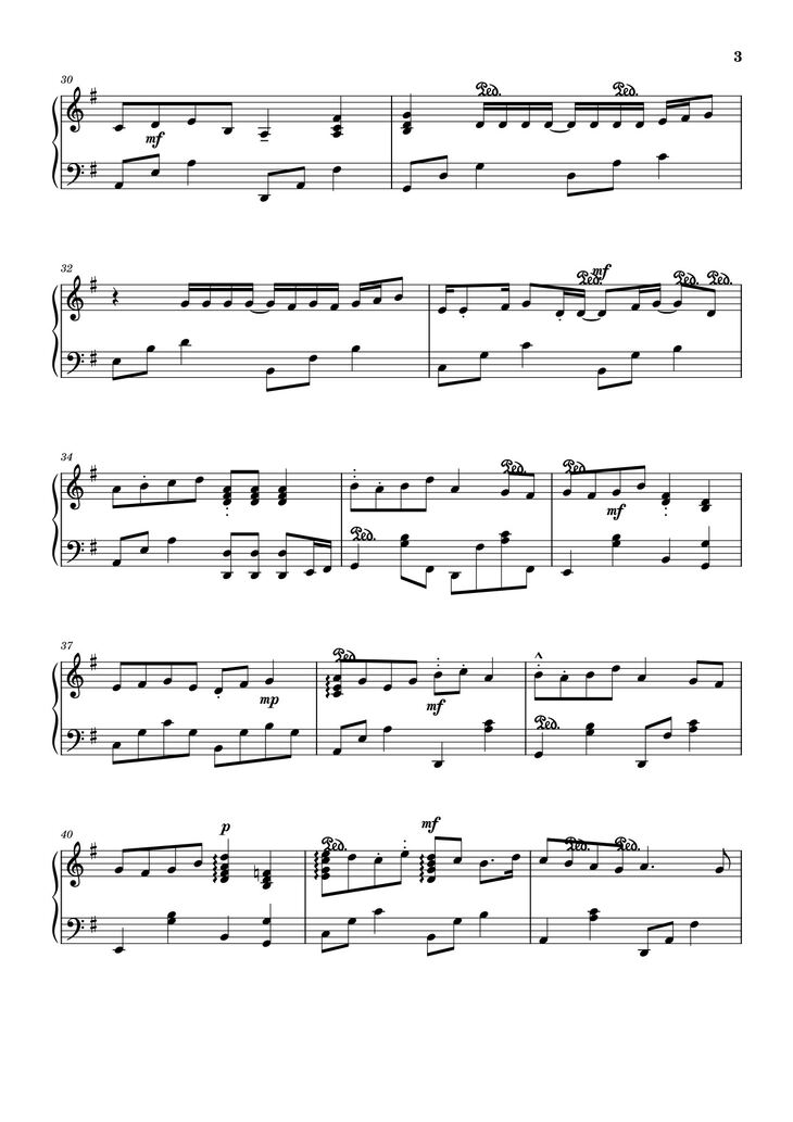 Page 3 of the piano sheet music PDF - TẾT NÀY CON SẼ VỀ Sheet Piano by MinhThong8a1